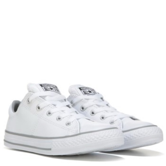 white leather junior converse